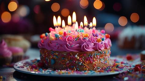 Premium Ai Image Birthday Cake Candles