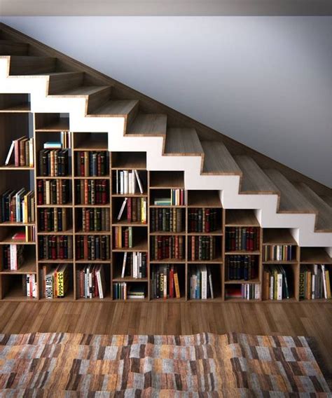 25 Libraries And Reading Nooks Under Stairs - DigsDigs