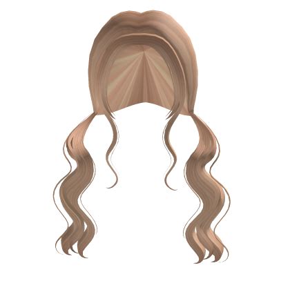 Blonde Curly Pigtails With Bangs Roblox