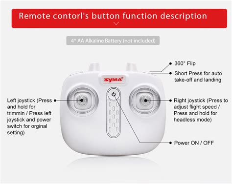SYMA X21 RC Drone RTF with Headless Mode / Altitude Hold / Low-voltage ...