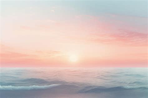 Premium Photo Soft Pastel Sunset Over The Ocean Calming Background