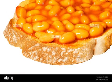 Baked Beans On Toast Uk Stock Photo Alamy