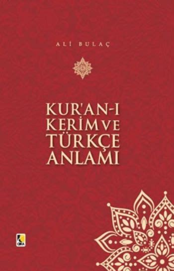 Kur an ı Kerim ve Türkçe Anlamı Küçük Boy Plastik Kapak Ali Bulaç