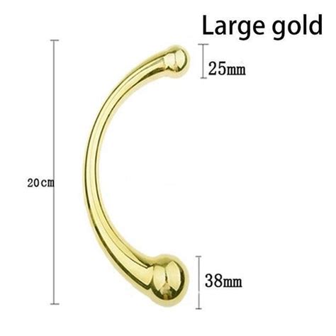 Godemichet Anal En Acier Inoxydable Double T Te En M Tal Gode Point G Plug Anal Masseur De