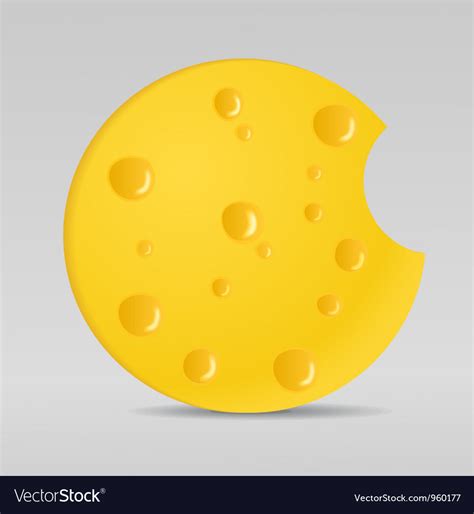 Circle Cheese Royalty Free Vector Image Vectorstock
