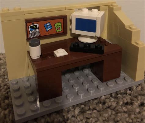 Made A Little Cubicle With Thanks To U Legojalex On The Tutorial For The Monitor R Lego