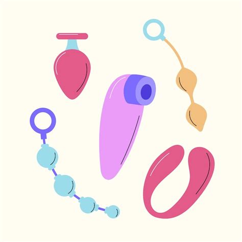 Premium Vector Hand Drawn Sex Toys Element Collection