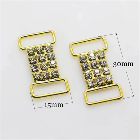 Fashion Rhinestone Bikini Chain Buckle Double Hole Pendant