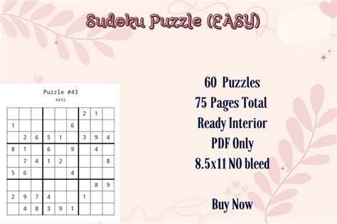 Sudoku Easy Puzzles Paper Kdp Interior Graphic By Sadia Design House