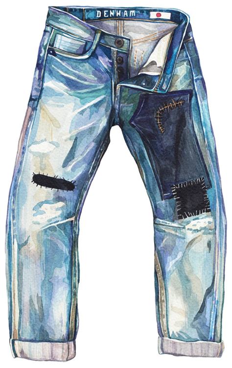 Как нарисовать джинсы - 90 фото