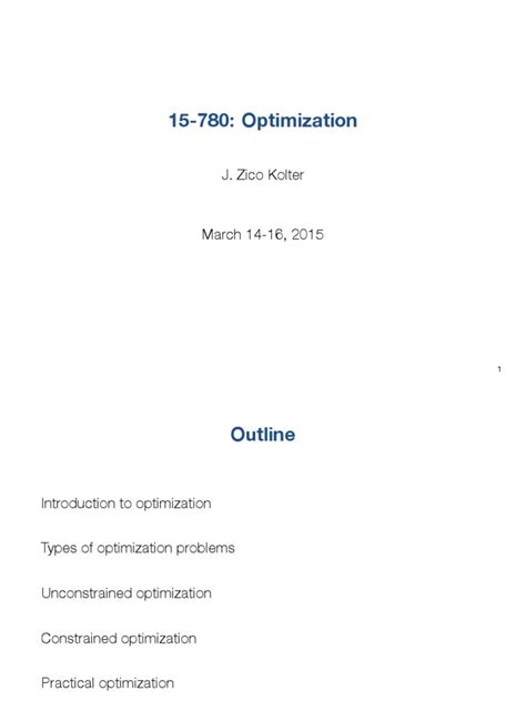 Optimization PDF | PDF | Mathematical Optimization | Derivative