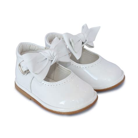 Victoria White Patent Leather Baby Shoes