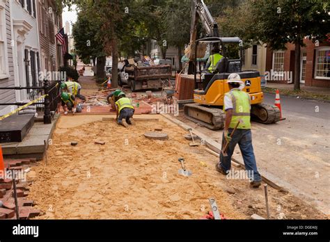 Walkway Construction Site Usa Stock Photo Alamy