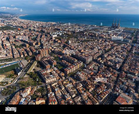 Aerial view of Sant AdriÃ de Besòs Barcelona Spain Stock Photo Alamy