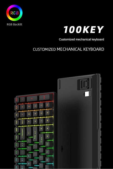 Lychee Gaming Yg Mechanical Keyboard Rgb Three Mode G Wireless Bluetooth Wired Custom Hot