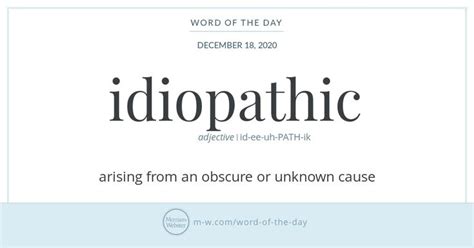 definition  idiopathic