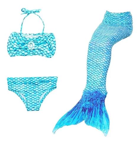 Bikini Malla Cola Sirena Niñas Traje De Baño Piscina Atrix Cuotas sin interés