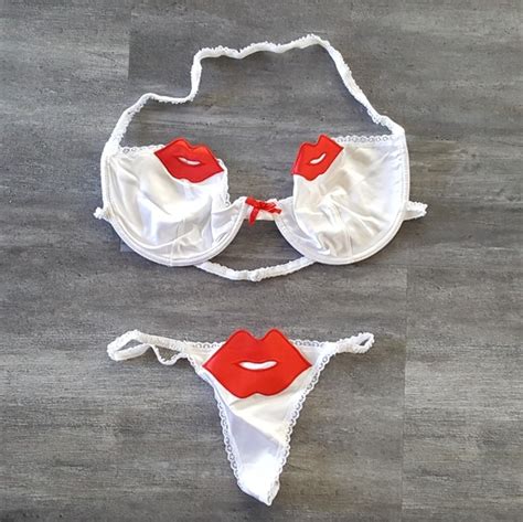 Intimates Sleepwear White Valentine Kiss Lingerie Set Poshmark