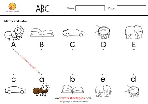 Matching Upper And Lowercase Letters Worksheets