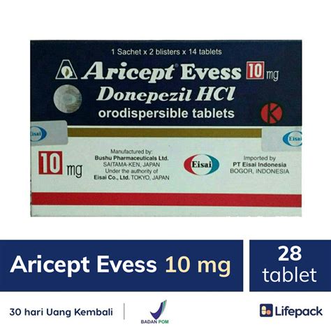 Aricept Evess 10 Mg 28 Tablet 10mg Lifepackid