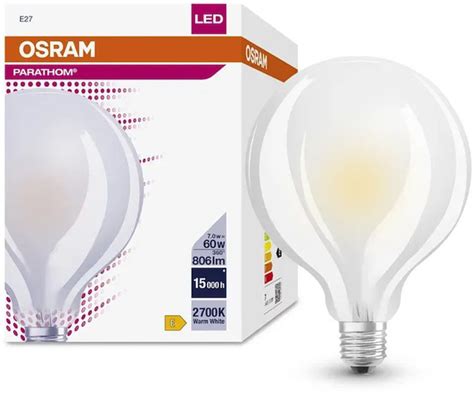 Филаментная, Светодиодная Лампочка OSRAM E27 Шар 806 Лм 2700 К - купить ...
