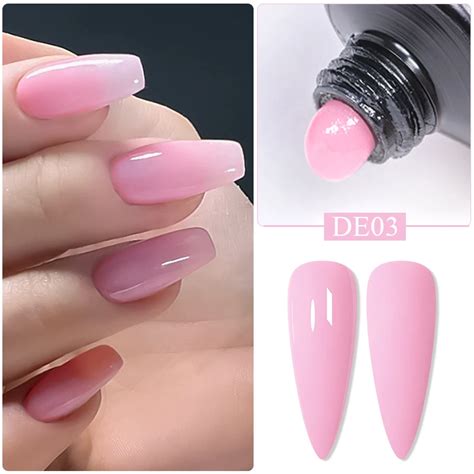 Mtssii ML Nail Extension Gel Semi Permanent Hard Gel Acrylic Crystal White Clear Nude Gel Nail