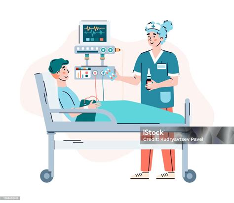 Karakter Dokter Menasihati Pasien Dalam Ilustrasi Vektor Kartun Rumah