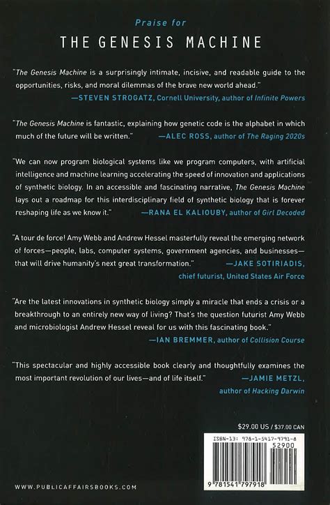 Genesis Machine: Our Quest To Rewrite Life In The Age Of Synthetic Bio ...