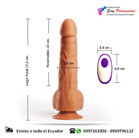 Vibrador Realista Rotación Control Remoto Importadora Erótica Sex Shop