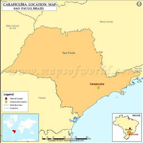 Carapicuiba É Zona Oeste - Where is Carapicuiba | Location of Carapicuiba in Brazil Map