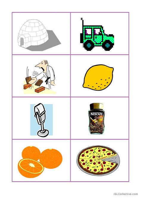 Set Of Abc Cards And Pictures Vocabula English Esl Worksheets Pdf And Doc