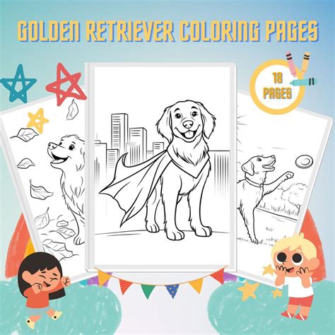 Coloriage Golden Retriever Imprimables Gratuites En Pdf