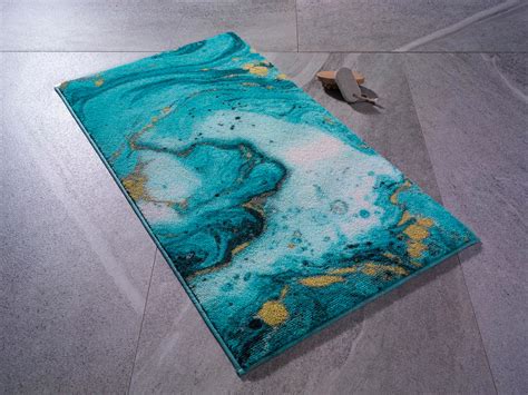 Коврик для ванной комнаты Marbling Confetti turkuaz купить в Киеве ⭐ ...