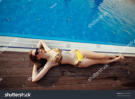 Sexy Woman Bikini Enjoying Summer Sun Stock Photo Shutterstock