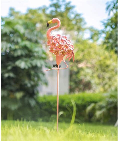 Pink Flamingo solar lights for Patio Lawn Backyard | Etsy
