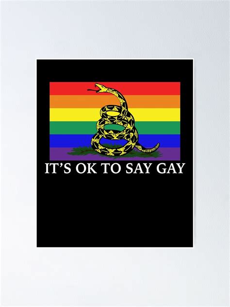 Póster Está bien decir camisa gay orgullo LGBTQ de la bandera de la serpiente del arco iris