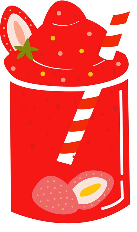 A Red Strawberry Shake 27784894 Png