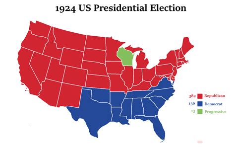 United States Presidential Election 1924 [oc] [1671x1080] R Mapporn