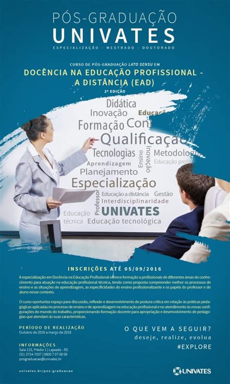 Pos Graduacao Na Area Da Educacao - Pós-Graduação em Docência na Educação Profissional - 2ª Edição - COMUNG