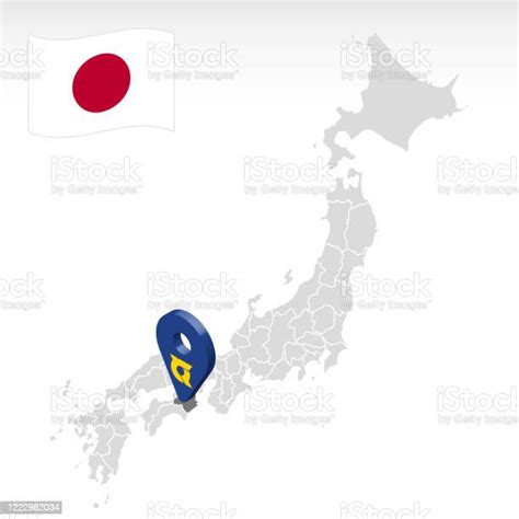 Emplacement De La Préfecture De Tokushima Sur La Carte Japon Marque