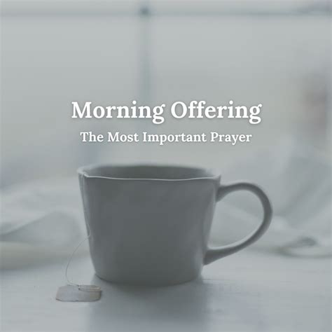 Morning Offering The Most Important Daily Catholic Prayer