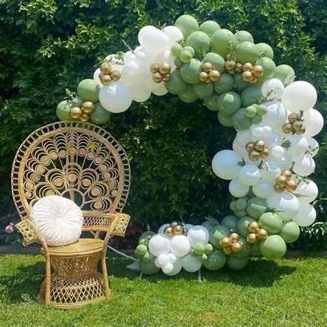 Pcs Vert Sauge Guirlande De Ballons Kit Arche De Ballons R Tro Vert