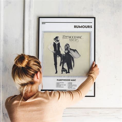 fleetwood mac rumours album cover print poster minimalist album cover
