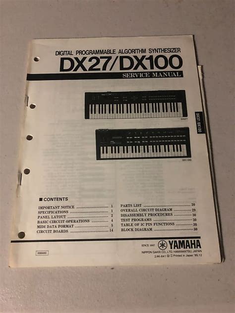 Yamaha DX27/DX100 Digital Programmable Algorithm Synthesizer | Reverb