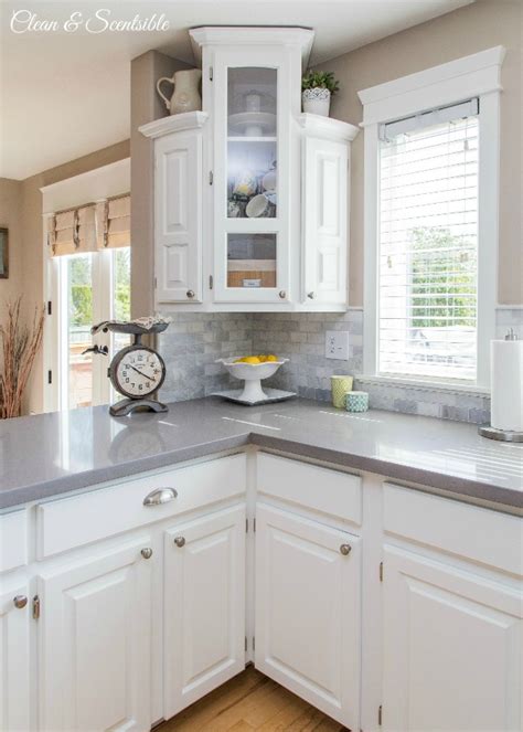 Best White Kitchen Ideas - Photos of Modern White Kitchen: Gray Kitchen Cabinets With White ...