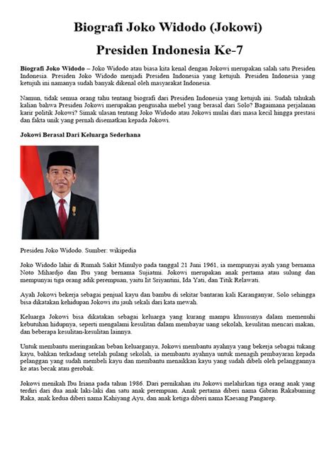 Biografi Joko Widodo Pdf