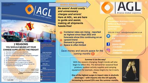 Our Recent Newsletters Alianza Global Logistics Services Ltd