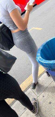Perfect Ass In Black Tiktok And Grey Leggings Spandex Leggings Yoga Pants Forum