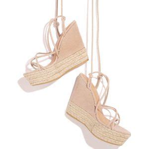 Shoes New Nude Espadrille Platform Wedge Heel Sandals Poshmark