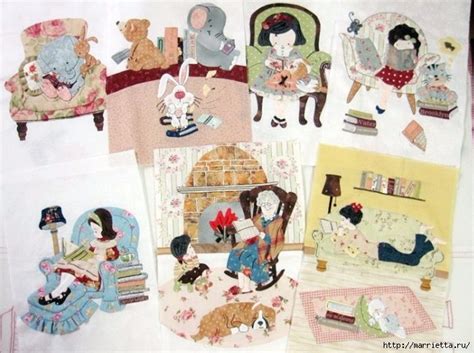 Лоскутное панно в детскую комнату. Шаблоны